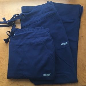 Lot of 2 Navy Greys Anatomy by barco scrub bottoms